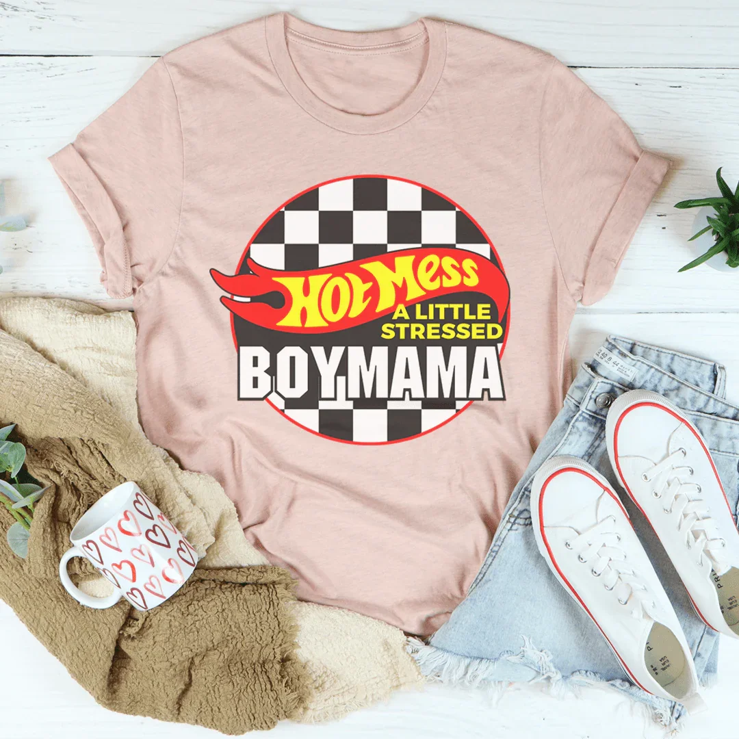 Hot Mess Boy Mama Printify T-Shirt T-Shirt