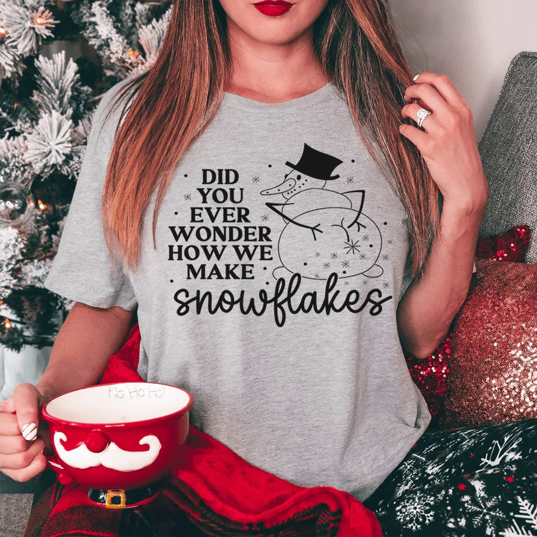 How Snowflakes Are Made Tee Peachy Sunday T-Shirt