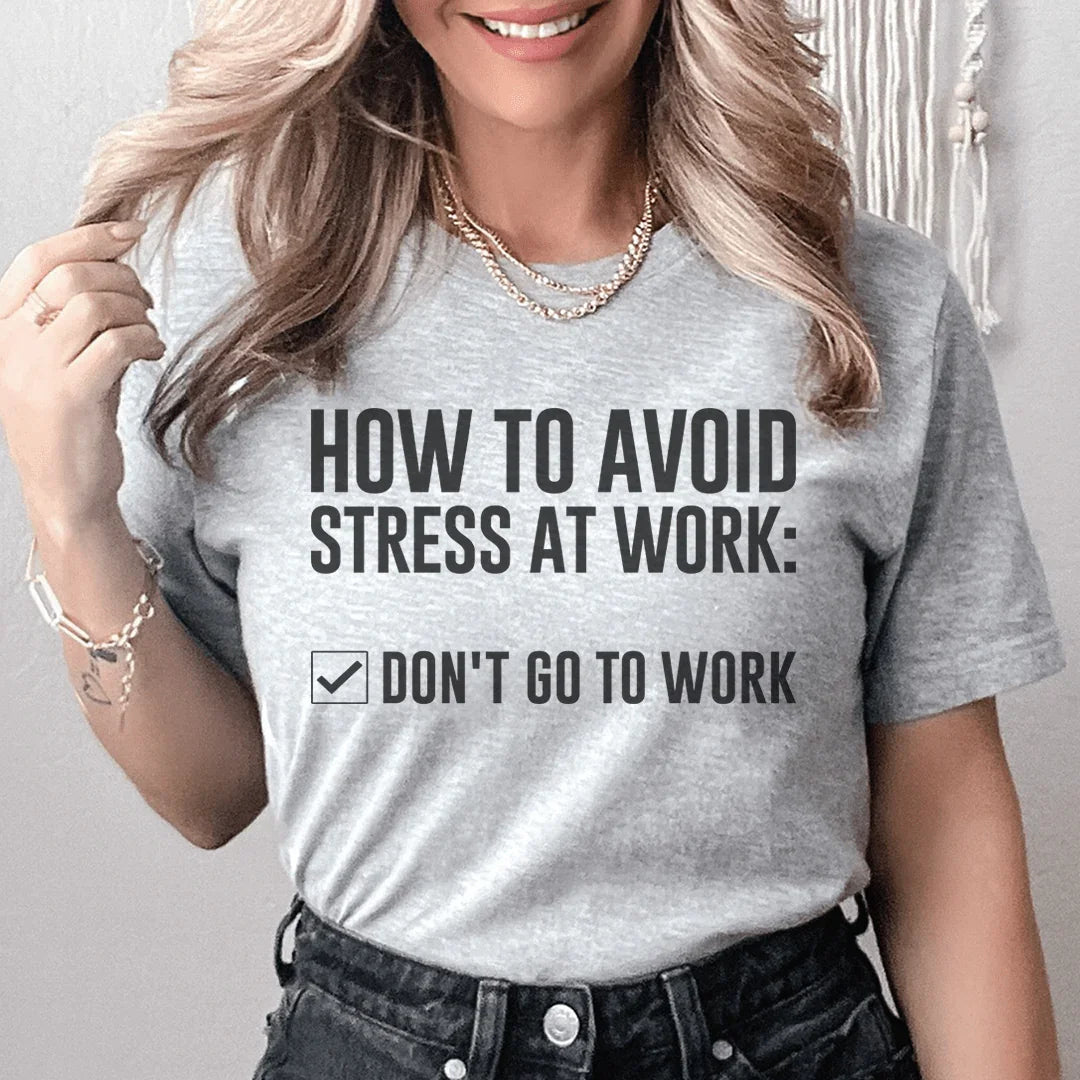 How To Avoid Stress Tee Athletic Heather / S Peachy Sunday T-Shirt
