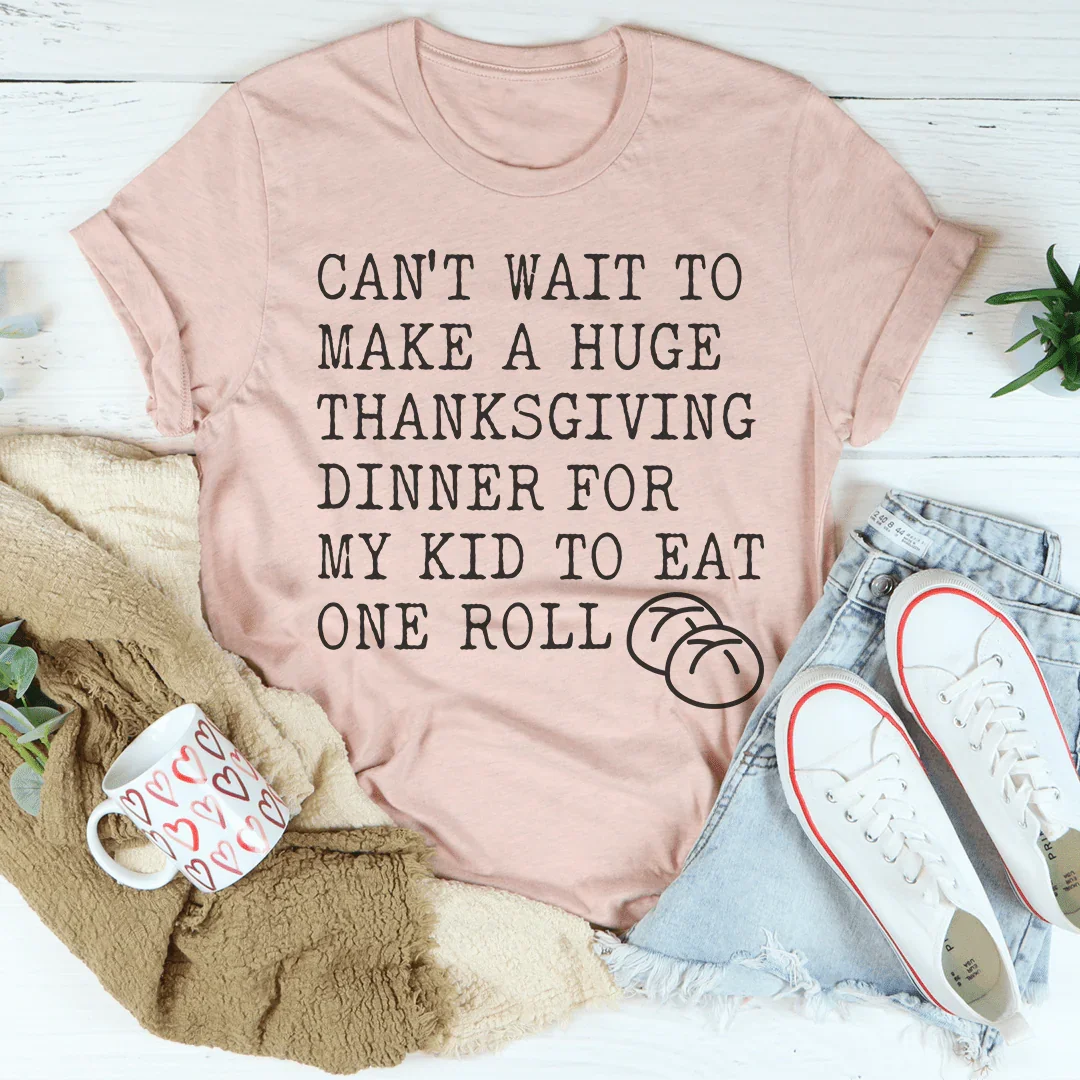Huge Thanksgiving Dinner Tee Heather Prism Peach / S Peachy Sunday T-Shirt