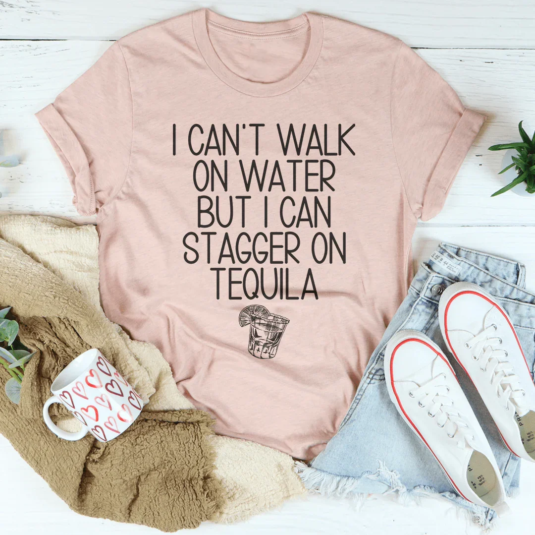 I Can't Walk On Water Tee Heather Prism Peach / S Peachy Sunday T-Shirt