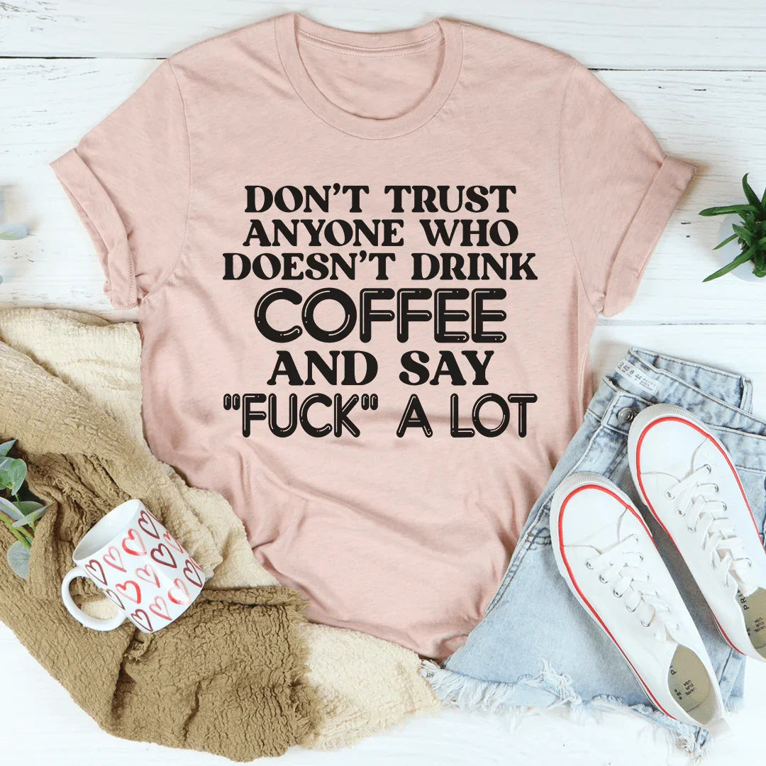 I Don't Trust Anyone Tee Heather Prism Peach / S Peachy Sunday T-Shirt