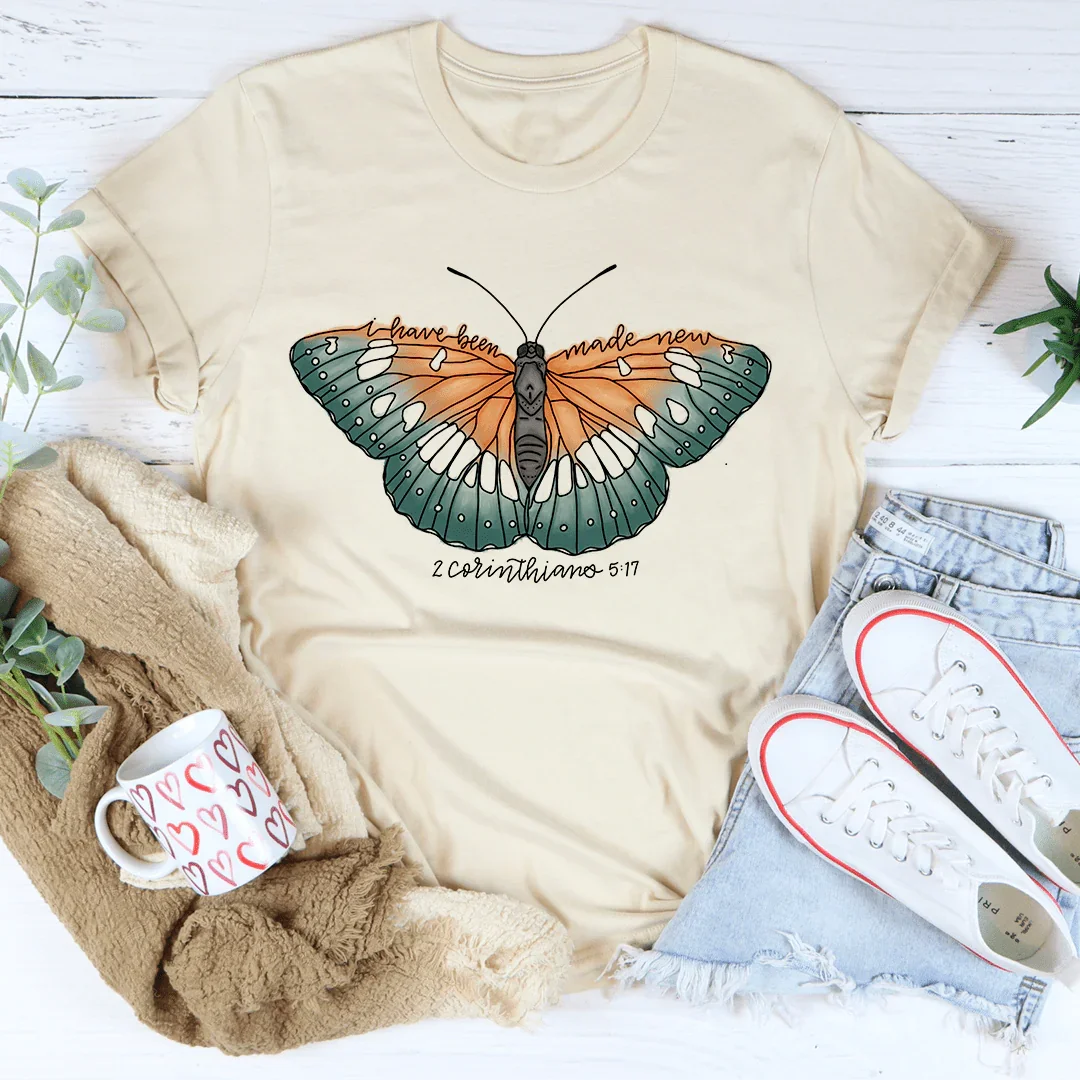 I Have Been Made New 2 Corinthians 5:17 Tee Heather Dust / S Peachy Sunday T-Shirt
