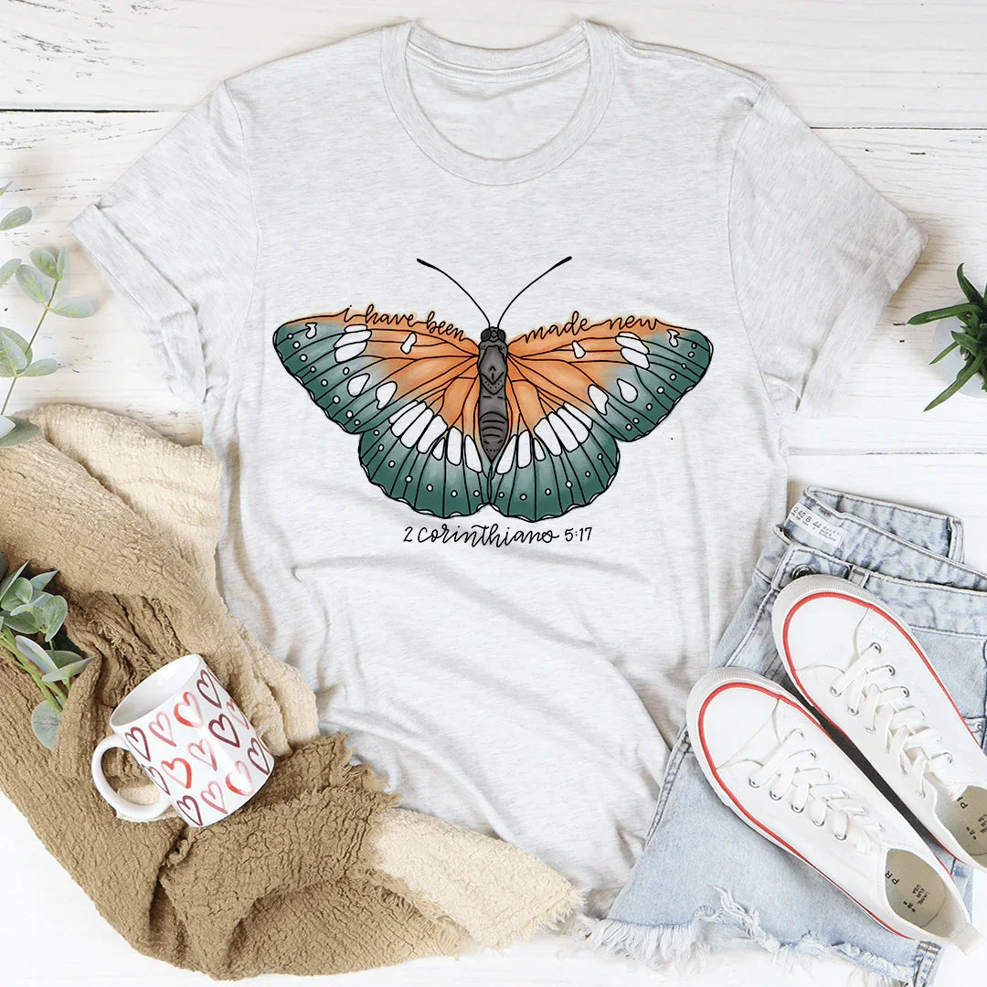 I Have Been Made New 2 Corinthians 5:17 Tee White / S Peachy Sunday T-Shirt