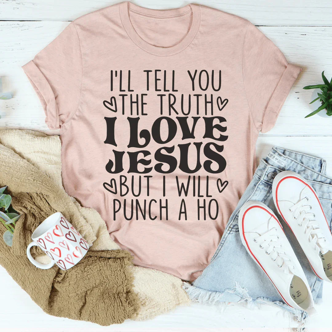 I'll Tell You The Truth Tee Heather Prism Peach / S Peachy Sunday T-Shirt
