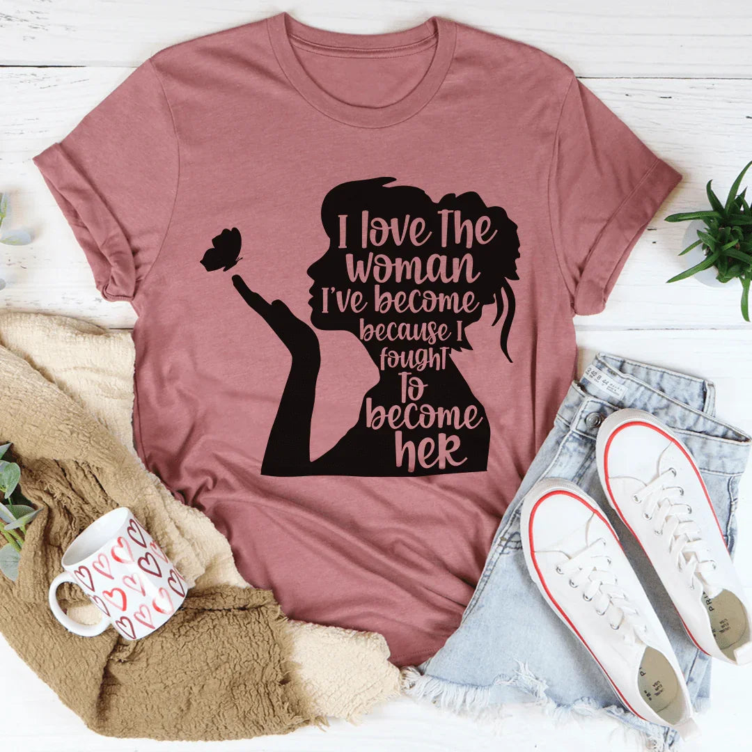 I Love The Woman I've Become Tee Mauve / S Peachy Sunday T-Shirt