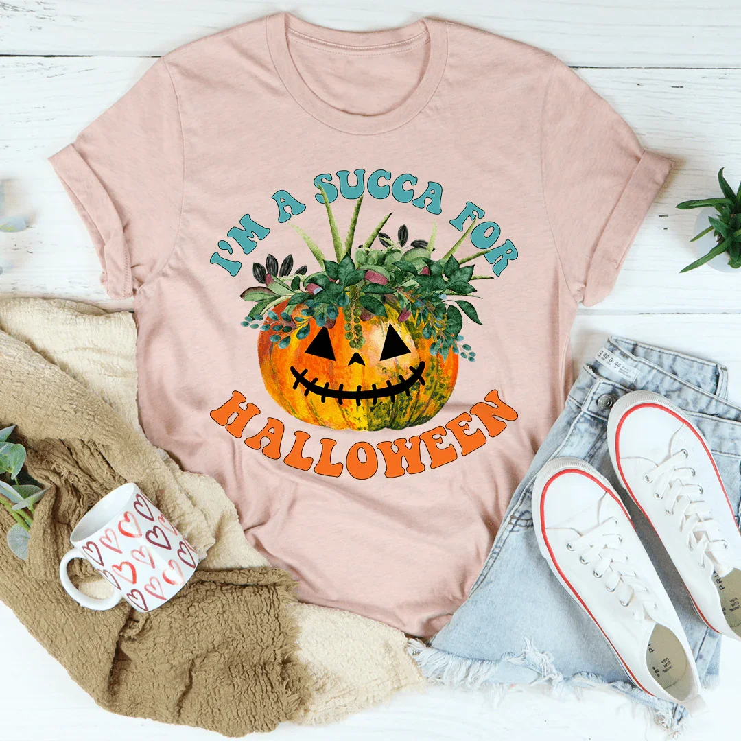 I'm A Succa For Halloween Tee Heather Prism Peach / S Peachy Sunday T-Shirt