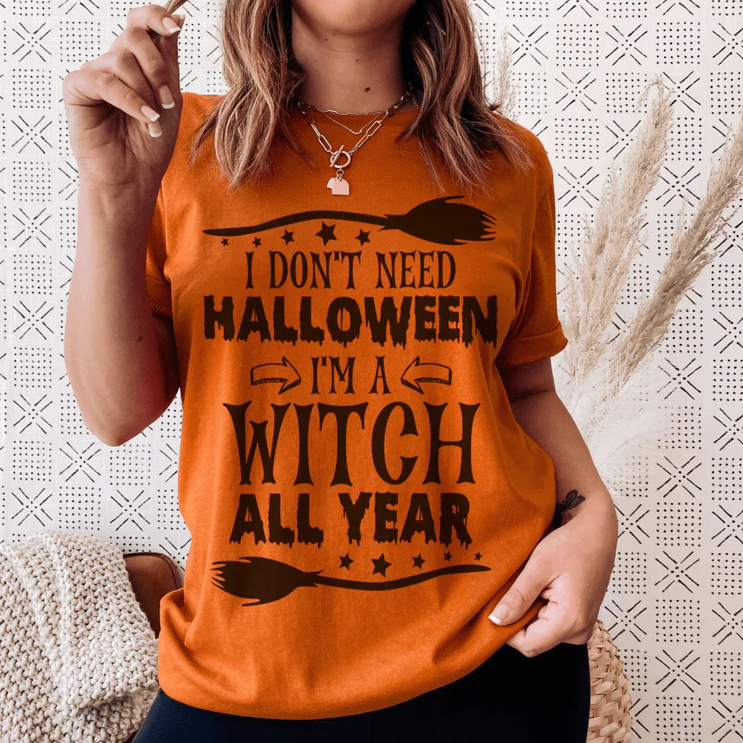I'm A Witch All Year Tee Peachy Sunday T-Shirt