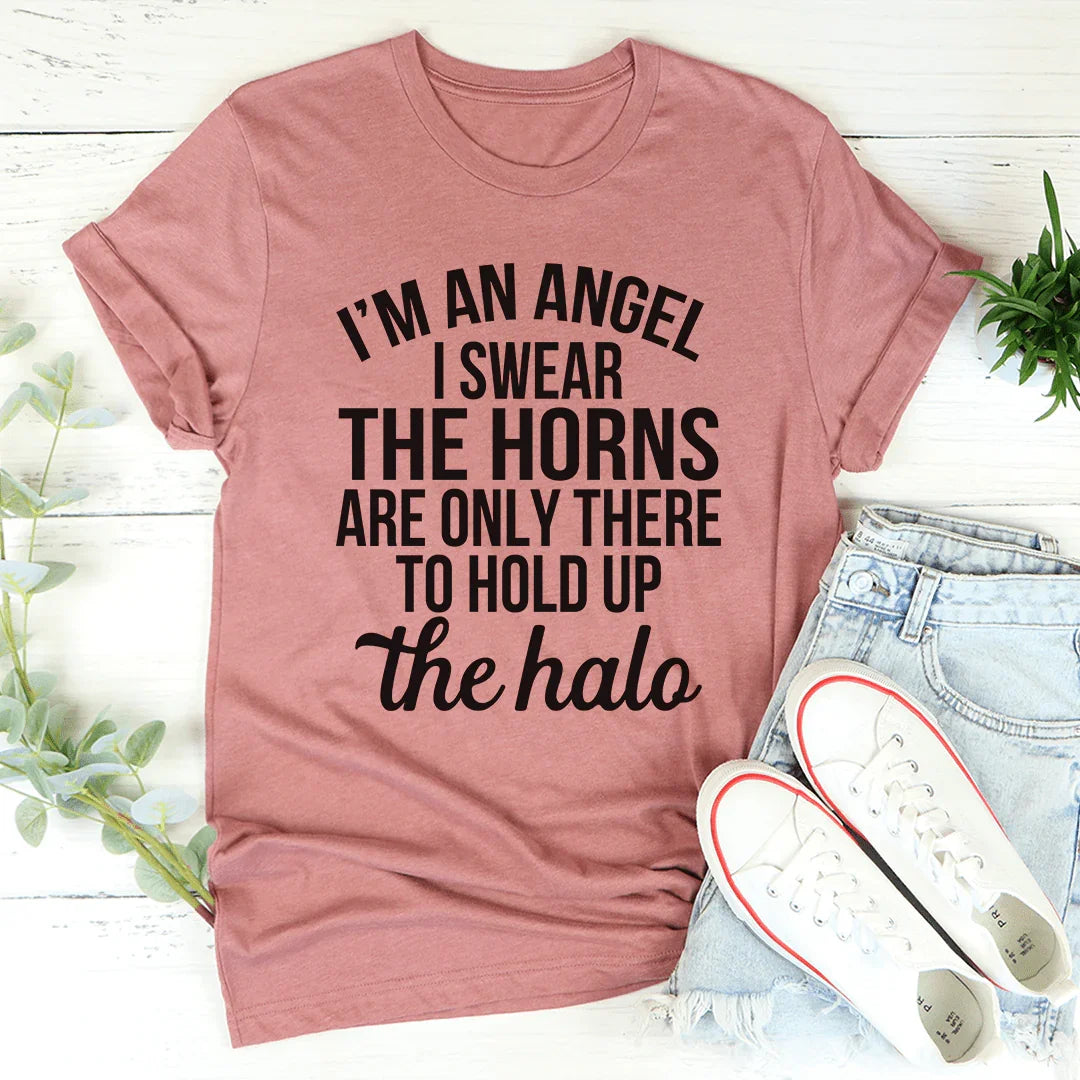 I'm An Angel I Swear Tee Mauve / S Peachy Sunday T-Shirt