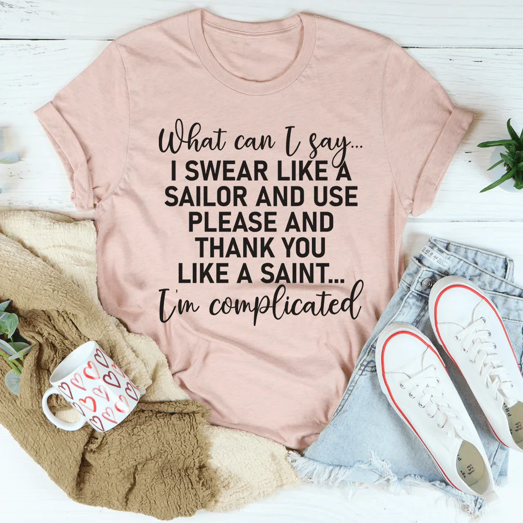 I'm Complicated Tee Heather Prism Peach / S Peachy Sunday T-Shirt