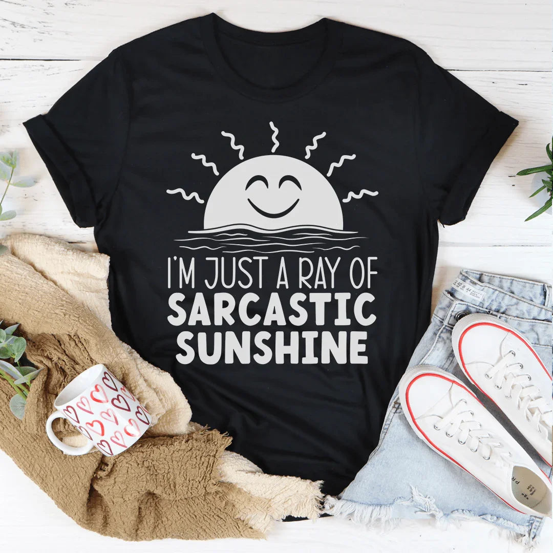I'm Just A Ray Of Sarcastic Sunshine Tee Black Heather / S Peachy Sunday T-Shirt
