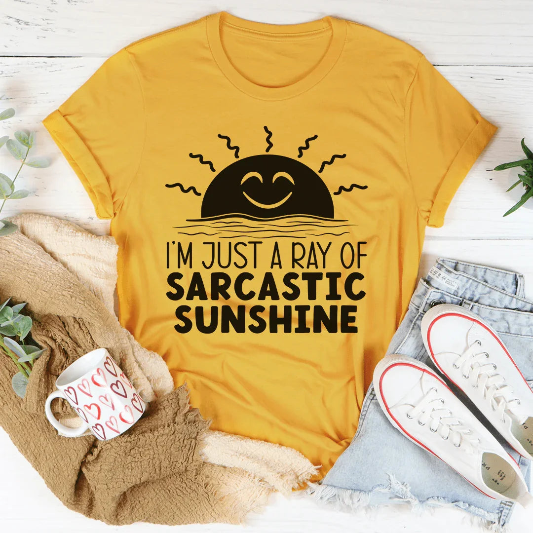 I'm Just A Ray Of Sarcastic Sunshine Tee Mustard / S Peachy Sunday T-Shirt