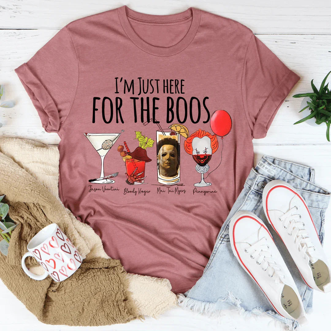 I'm Just Here For The Boos Tee Heather Mauve / L Printify T-Shirt T-Shirt