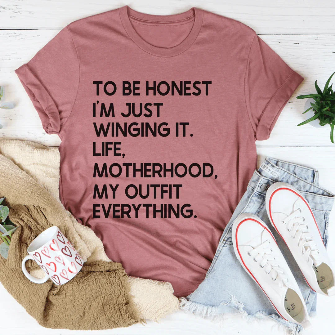 I'm Just Winging It Tee Mauve / S Peachy Sunday T-Shirt