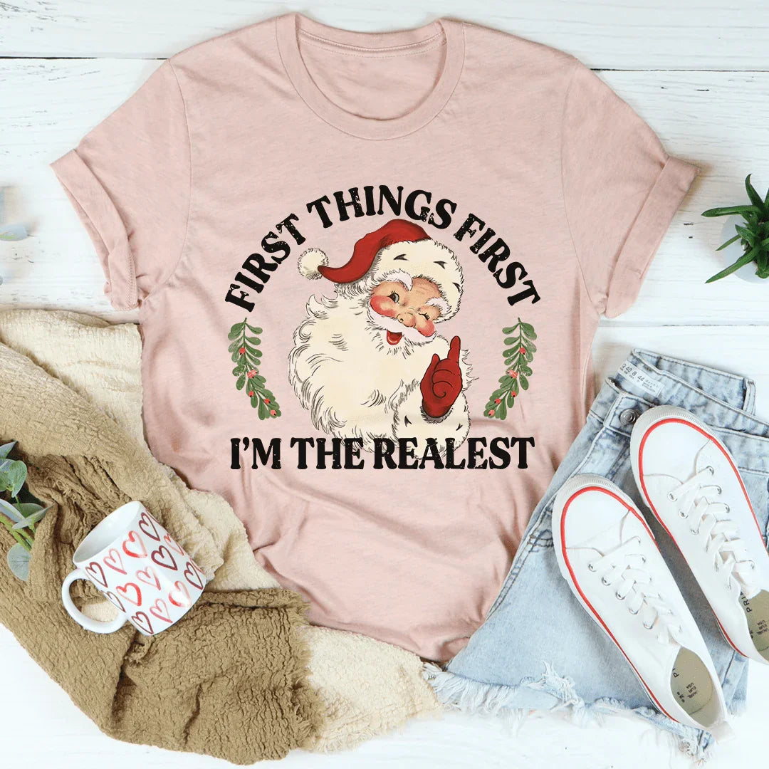 I'm The Realest Santa Tee Heather Prism Peach / S Peachy Sunday T-Shirt