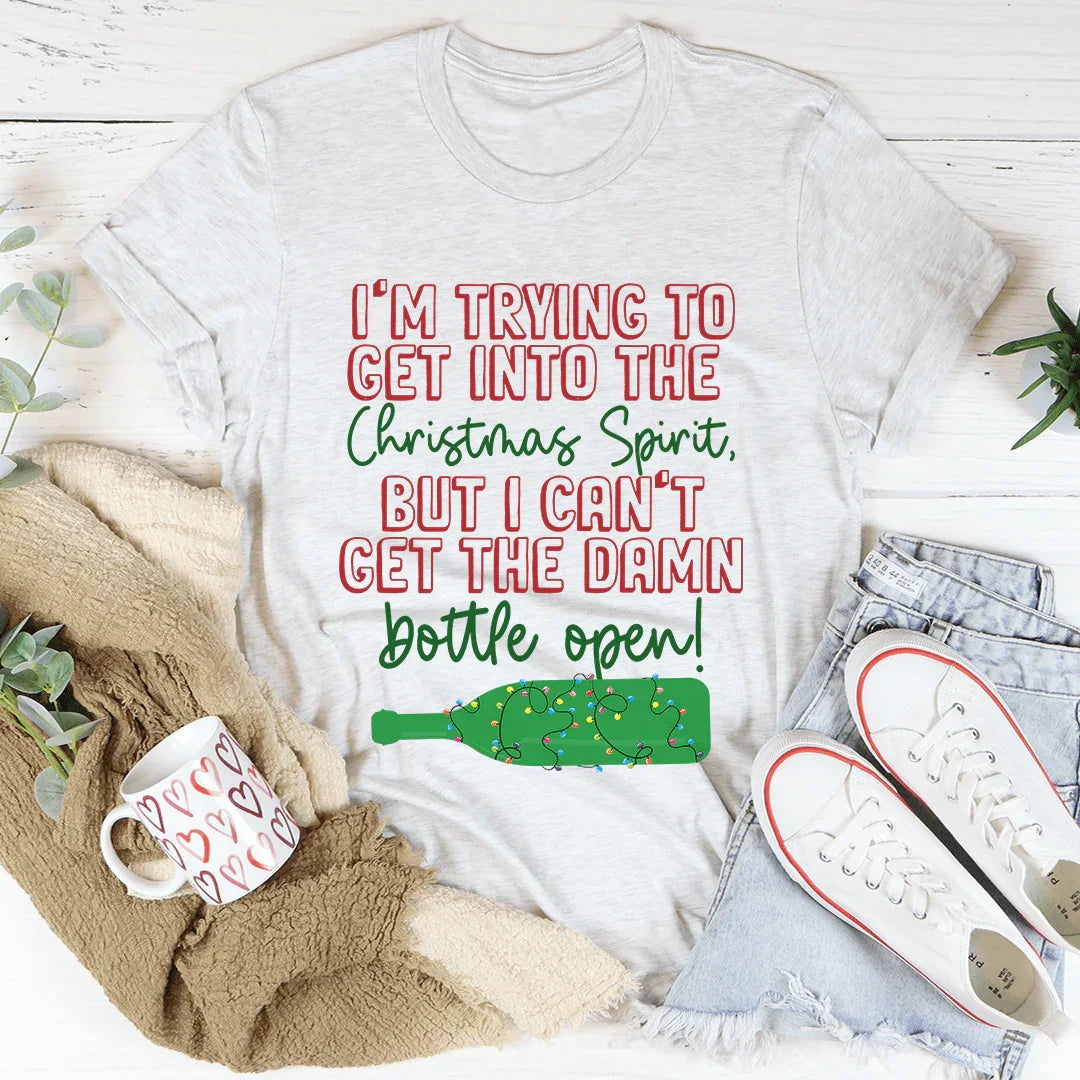 I'm Trying To Get Into The Christmas Spirit Tee Ash / S Peachy Sunday T-Shirt