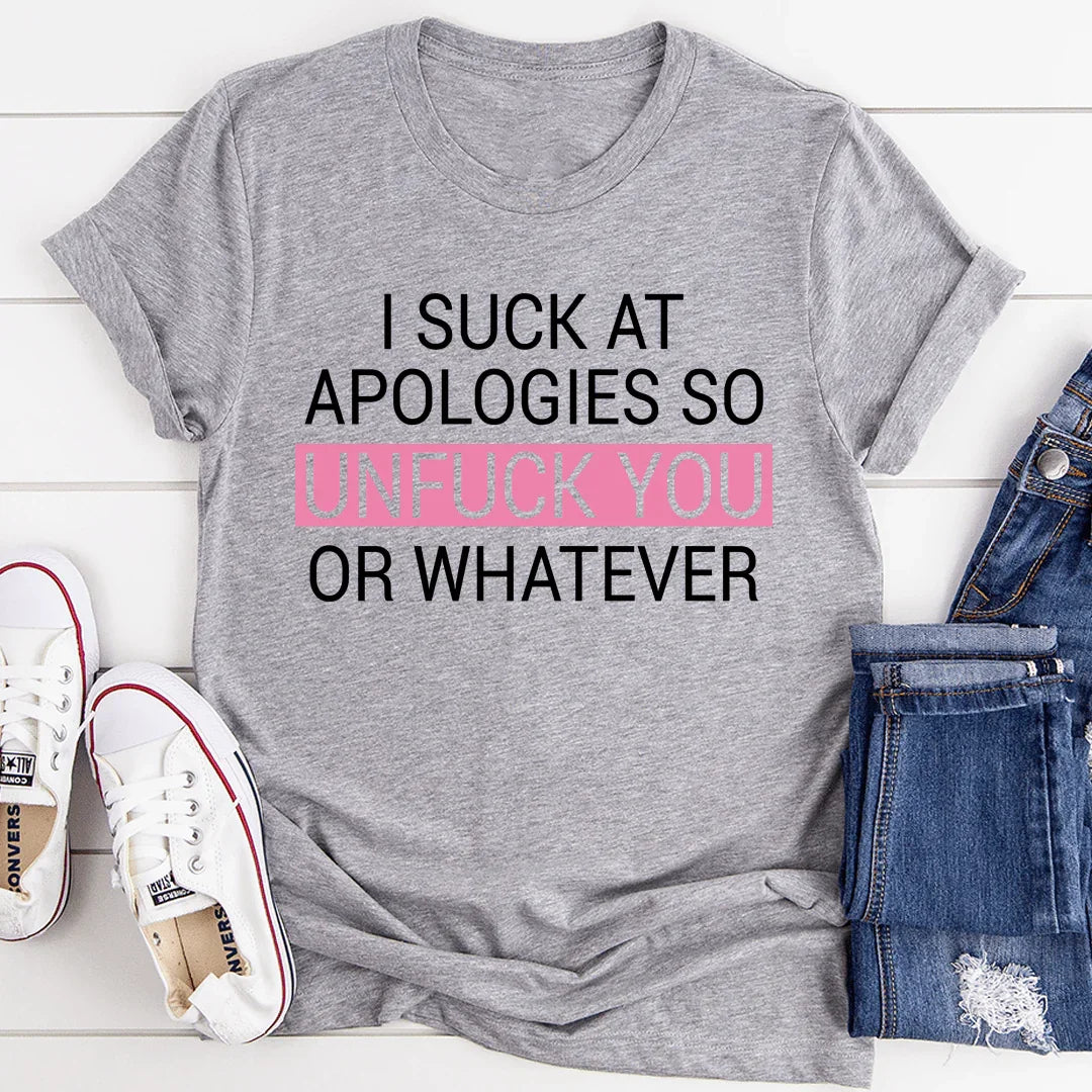 I Suck At Apologies Tee Athletic Heather / S Peachy Sunday T-Shirt