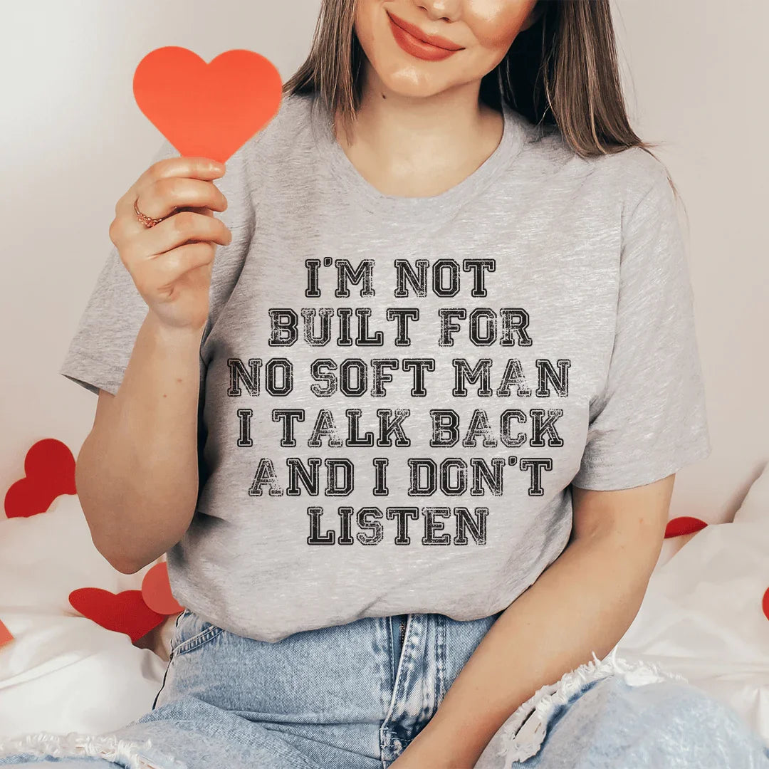 I Talk Back And I Don't Listen Tee Athletic Heather / S Peachy Sunday T-Shirt