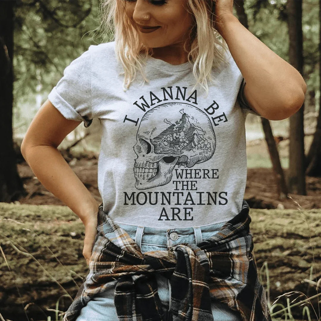 I Wanna Be Where The Mountains Are Tee Peachy Sunday T-Shirt