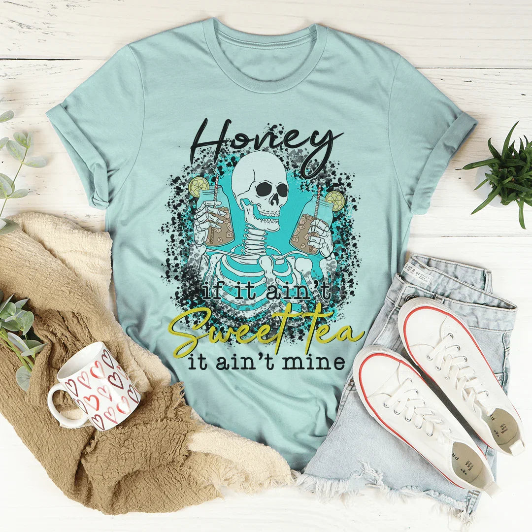 If It Ain't Sweet Tea It Ain't Mine Tee Heather Prism Dusty Blue / S Peachy Sunday T-Shirt