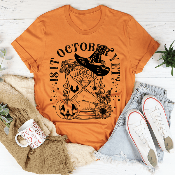Is It October Yet Pumpkin Tee Peachy Sunday T-Shirt