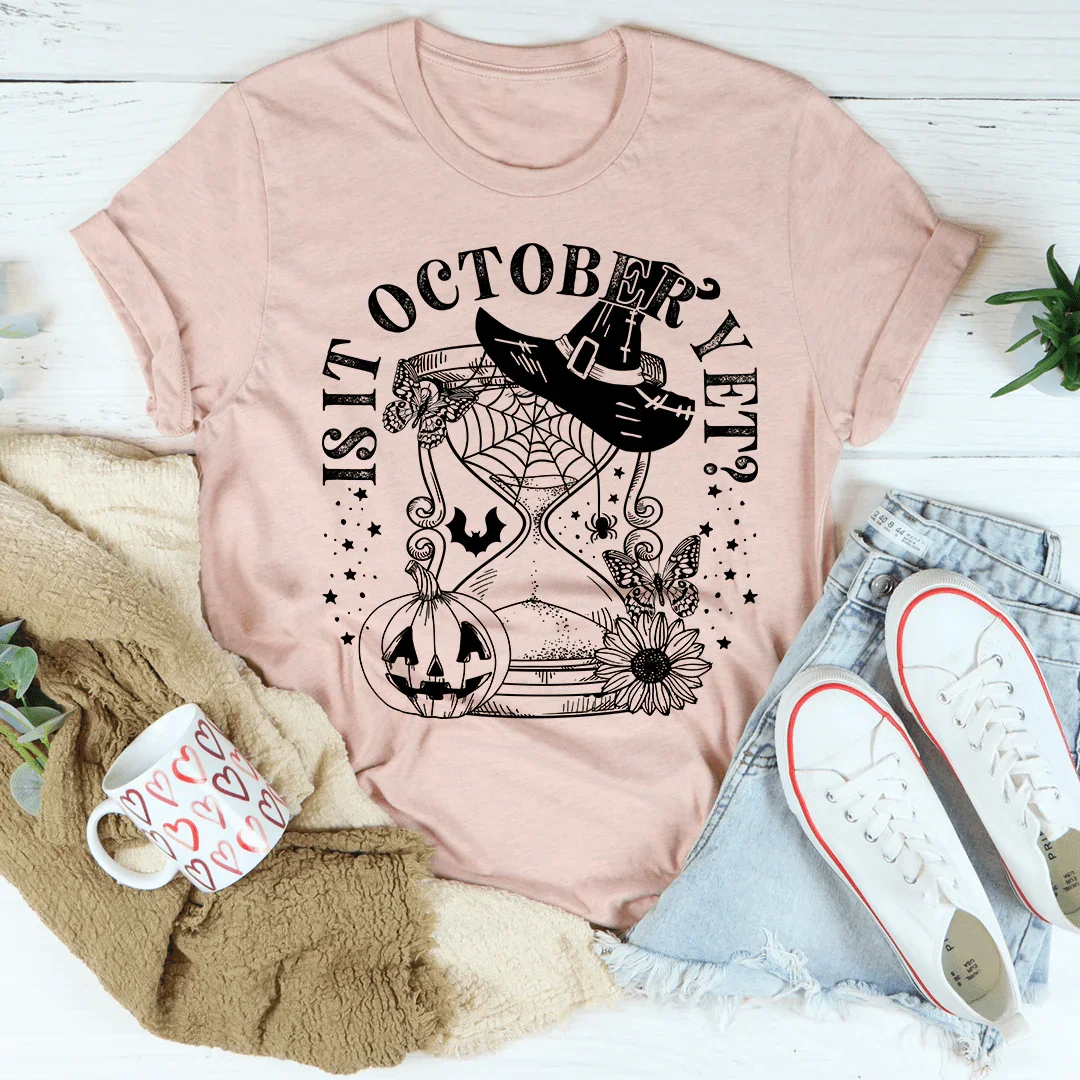 Is It October Yet Pumpkin Tee Peachy Sunday T-Shirt