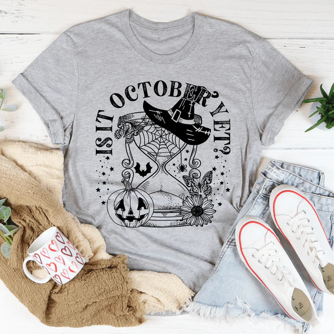 Is It October Yet Pumpkin Tee Peachy Sunday T-Shirt