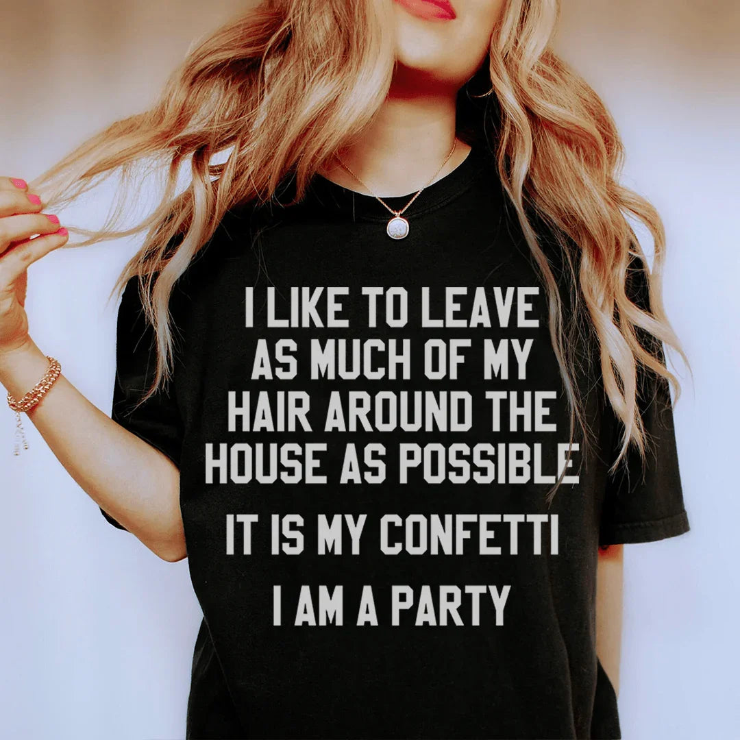 It Is My Confetti I Am A Party Tee Black Heather / S Peachy Sunday T-Shirt