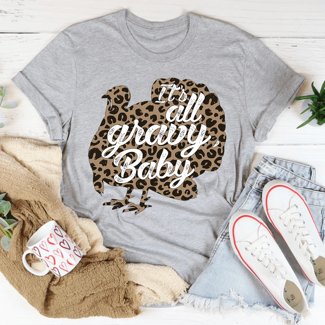 It's All Gravy Baby Tee Athletic Heather / S Peachy Sunday T-Shirt