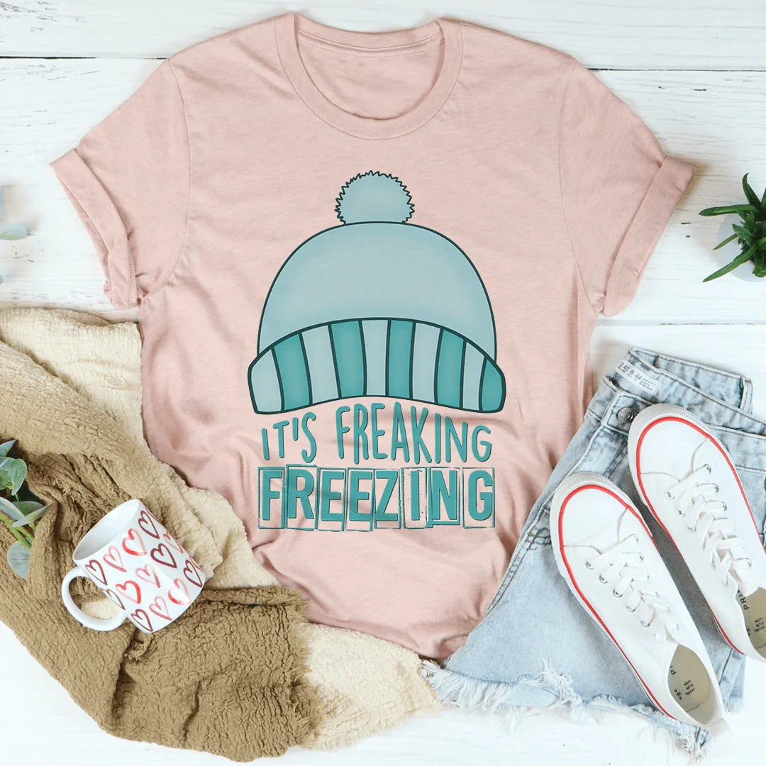 It's Freaking Freezing Tee Heather Prism Peach / S Peachy Sunday T-Shirt