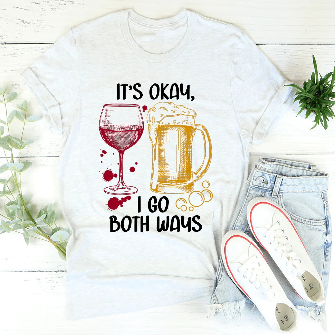 It's Ok I Go Both Ways Tee Peachy Sunday T-Shirt
