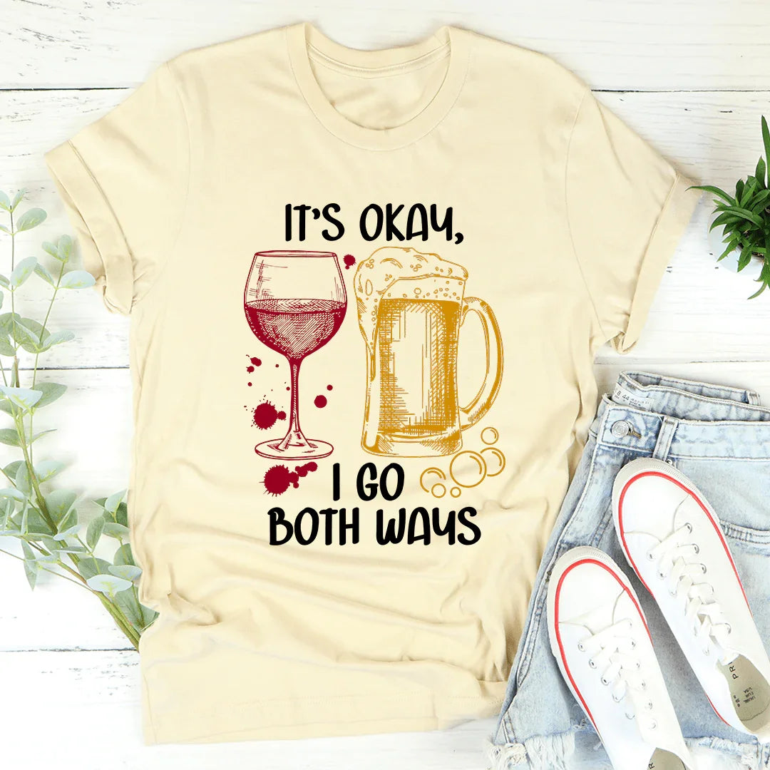 It's Ok I Go Both Ways Tee Peachy Sunday T-Shirt
