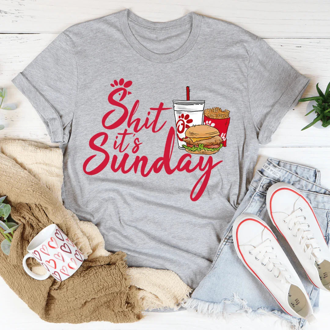It's Sunday Chicken Tee Athletic Heather / S Peachy Sunday T-Shirt