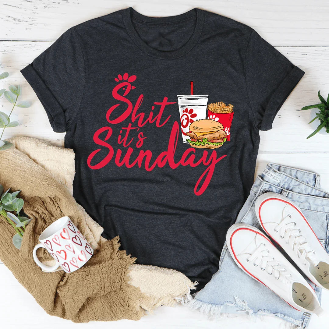 It's Sunday Chicken Tee Dark Grey Heather / S Peachy Sunday T-Shirt