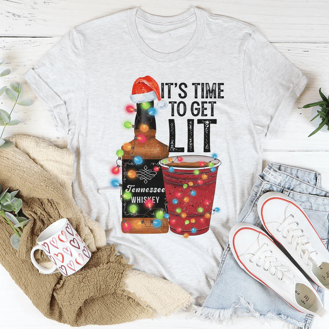 It's Time To Get Lit Tee Ash / S Peachy Sunday T-Shirt
