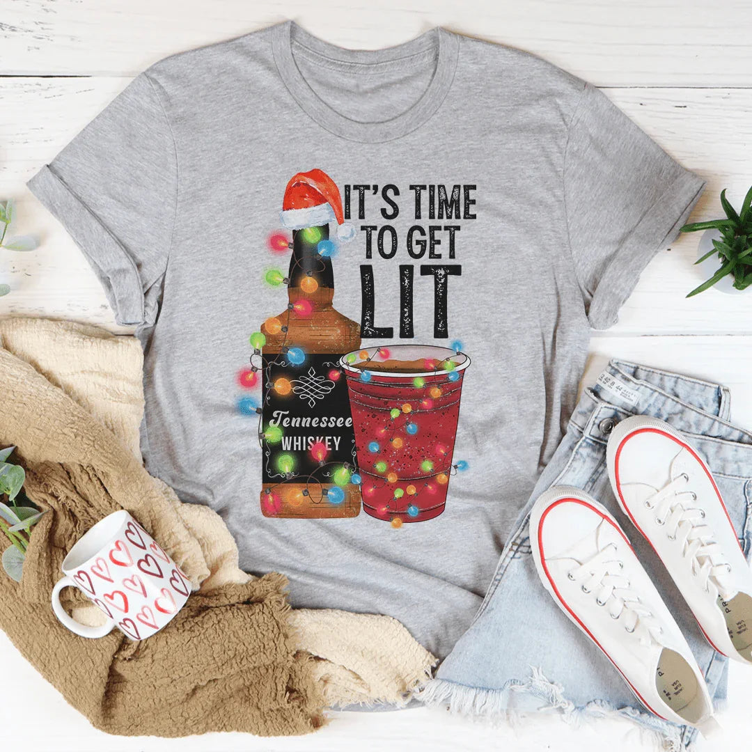 It's Time To Get Lit Tee Athletic Heather / S Peachy Sunday T-Shirt