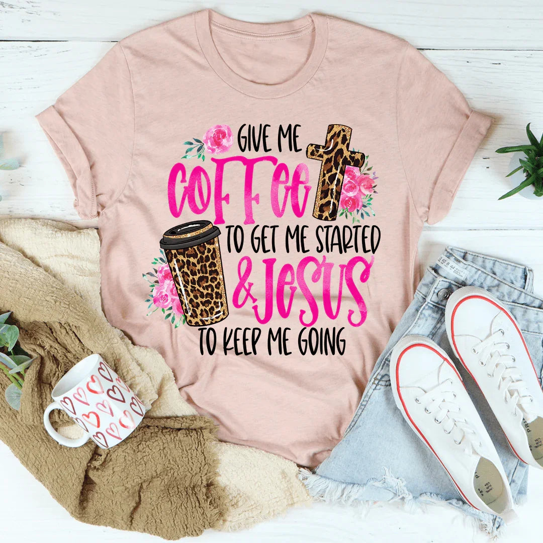 Jesus & Coffee Tee Heather Prism Peach / S Peachy Sunday T-Shirt