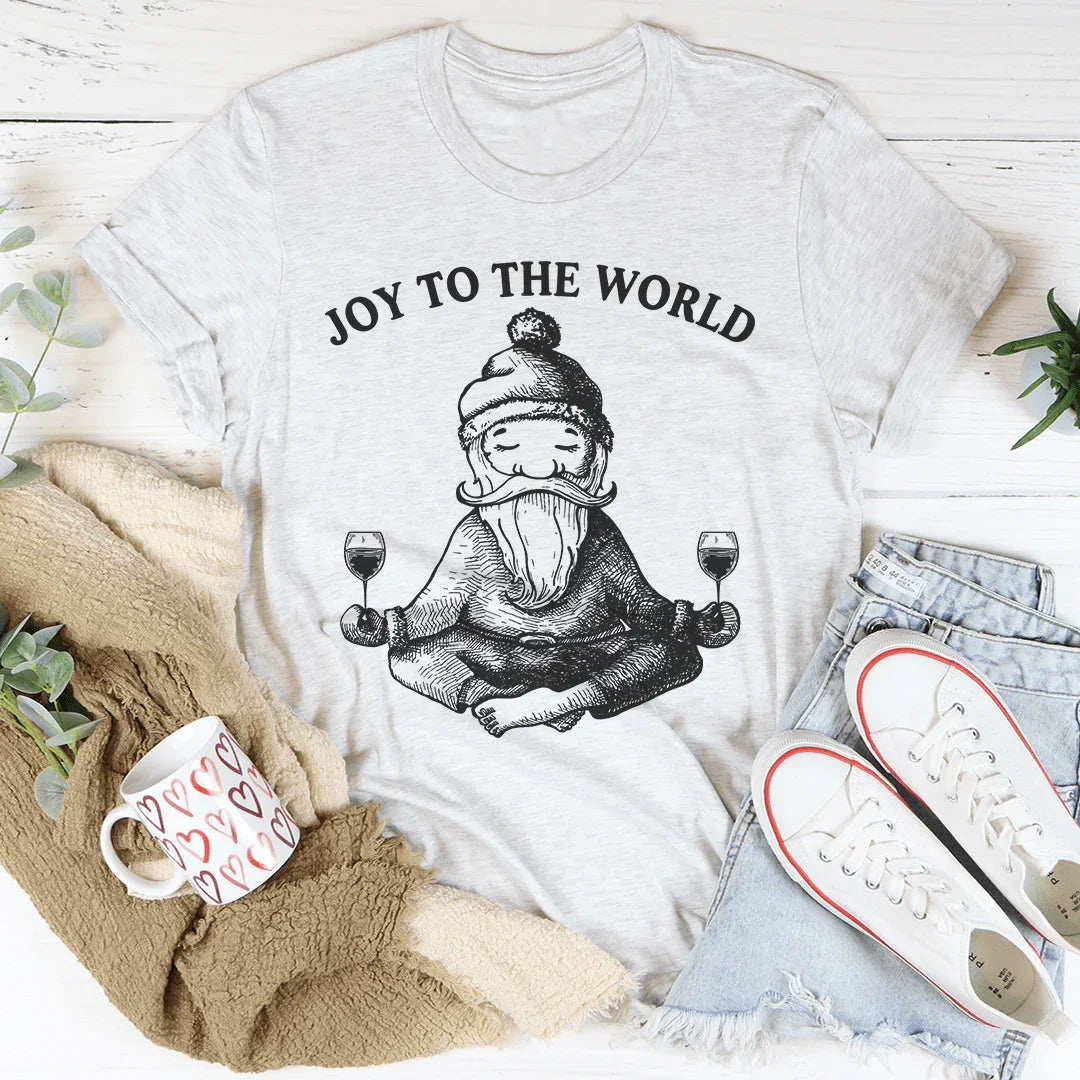Joy To The World Santa Tee Ash / S Peachy Sunday T-Shirt
