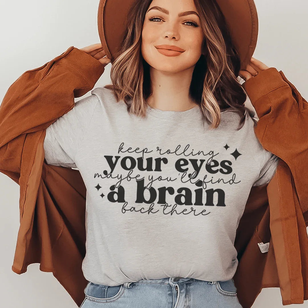 Keep Rolling Your Eyes Tee Athletic Heather / S Peachy Sunday T-Shirt