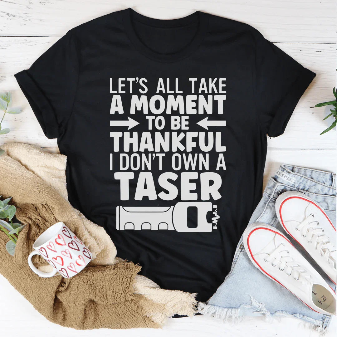 Let's All Take A Moment To Be Thankful Tee Black Heather / S Peachy Sunday T-Shirt