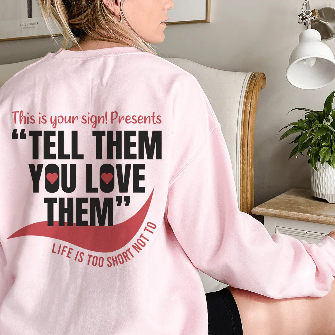 Life Is Too Short Sweatshirt Light Pink / S Peachy Sunday T-Shirt