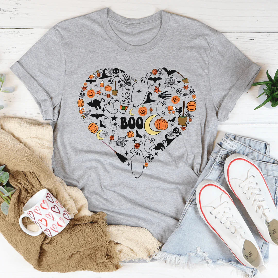 Love Halloween Doodle Tee Athletic Heather / S Peachy Sunday T-Shirt