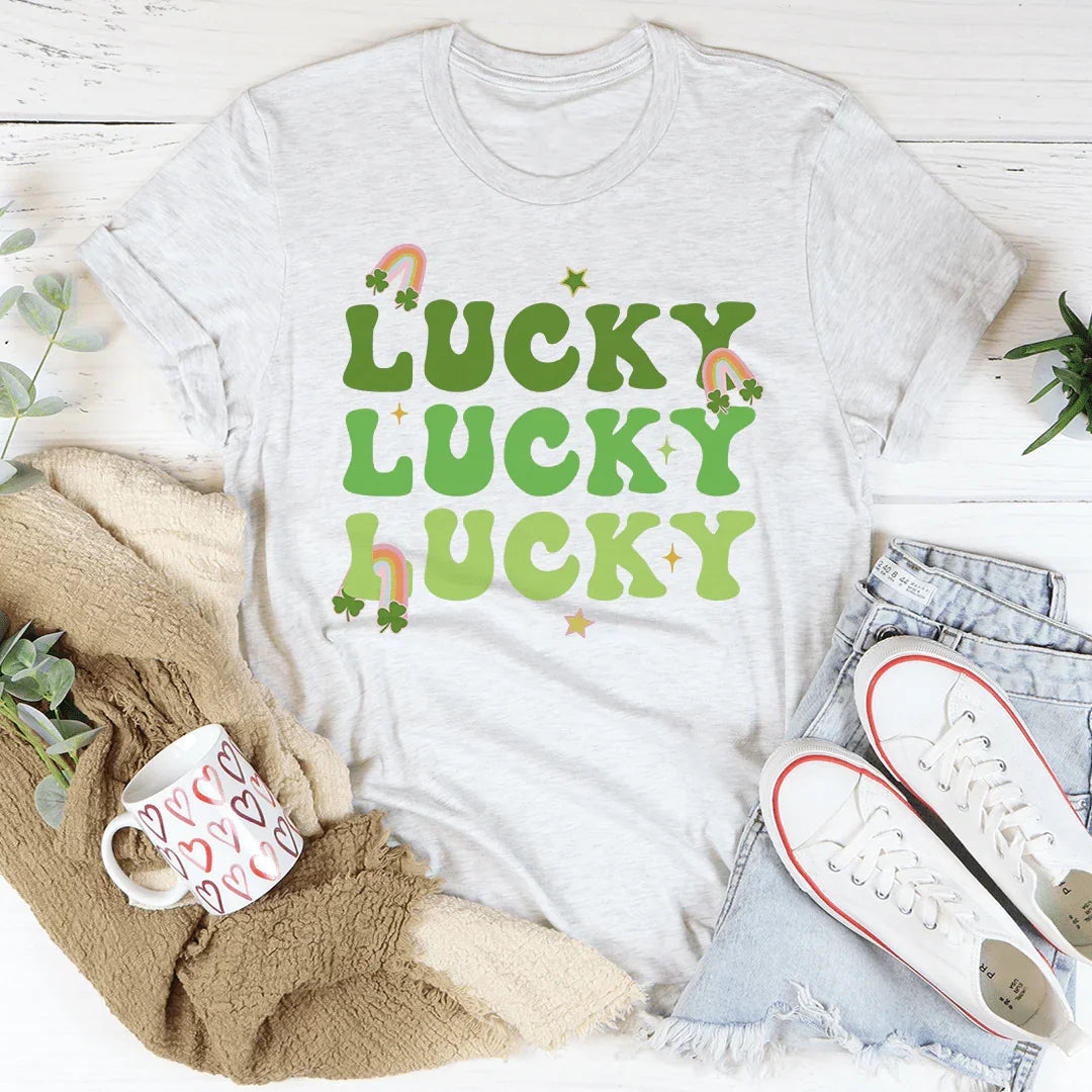Lucky Retro Rainbow Tee White / S Peachy Sunday T-Shirt