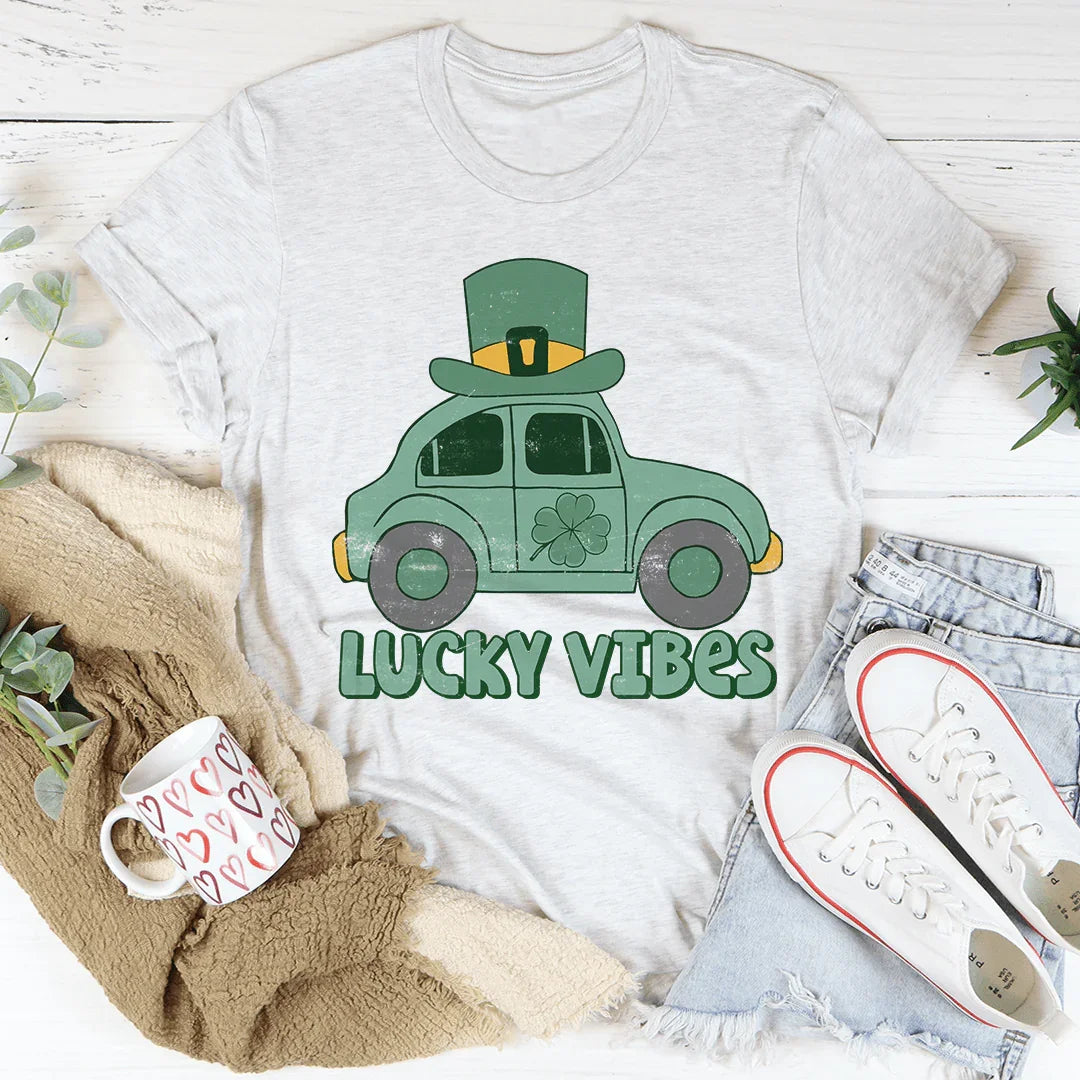 Lucky Vibes Cute Beetle Tee Ash / S Peachy Sunday T-Shirt