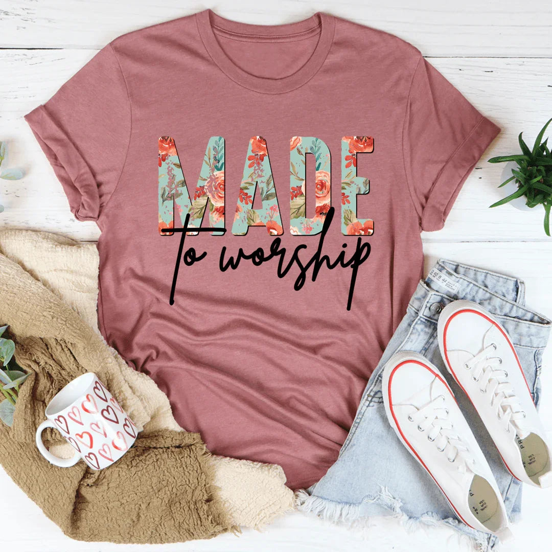 Made To Worship Tee Mauve / S Peachy Sunday T-Shirt