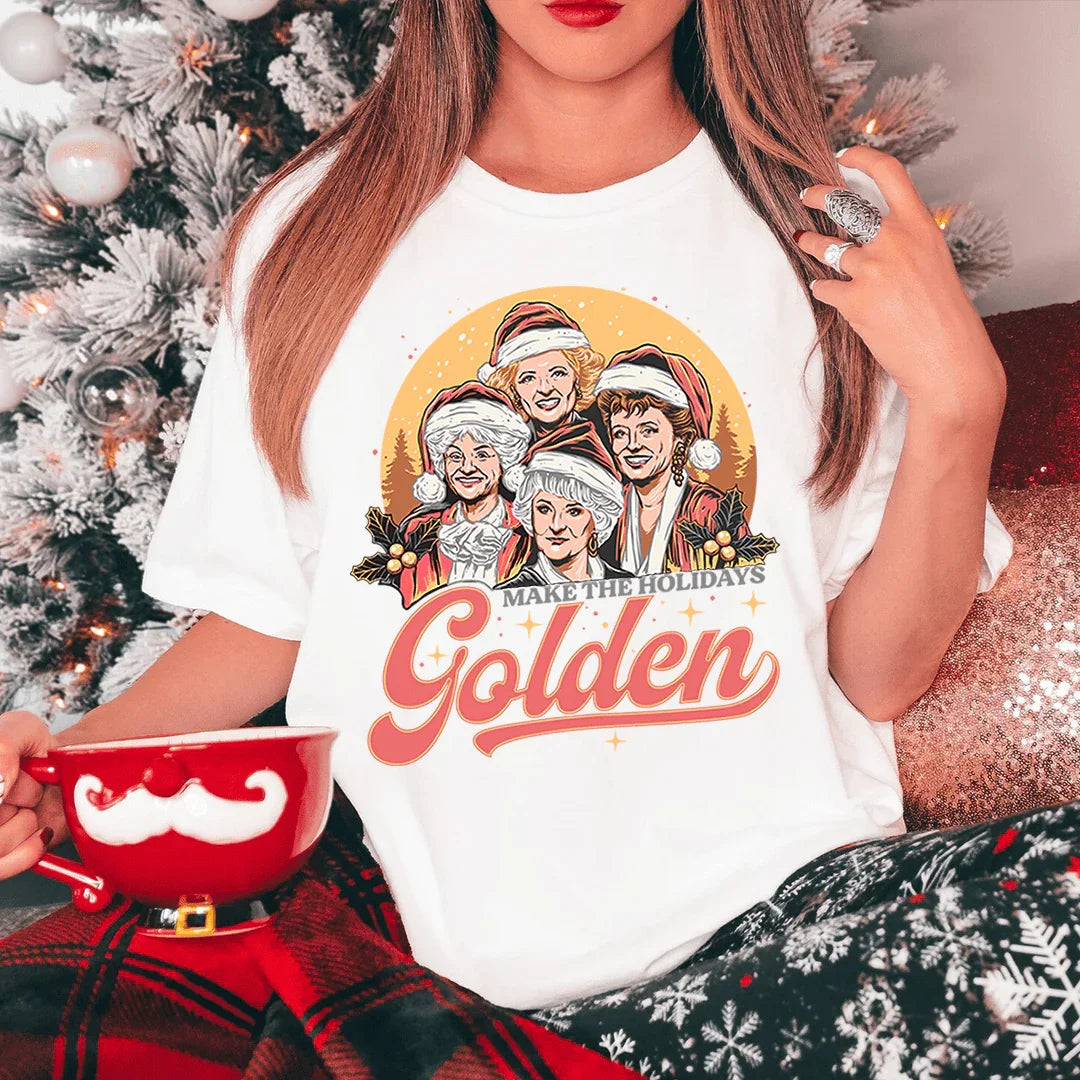Make The Holidays Golden Tee Ash / S Printify T-Shirt T-Shirt