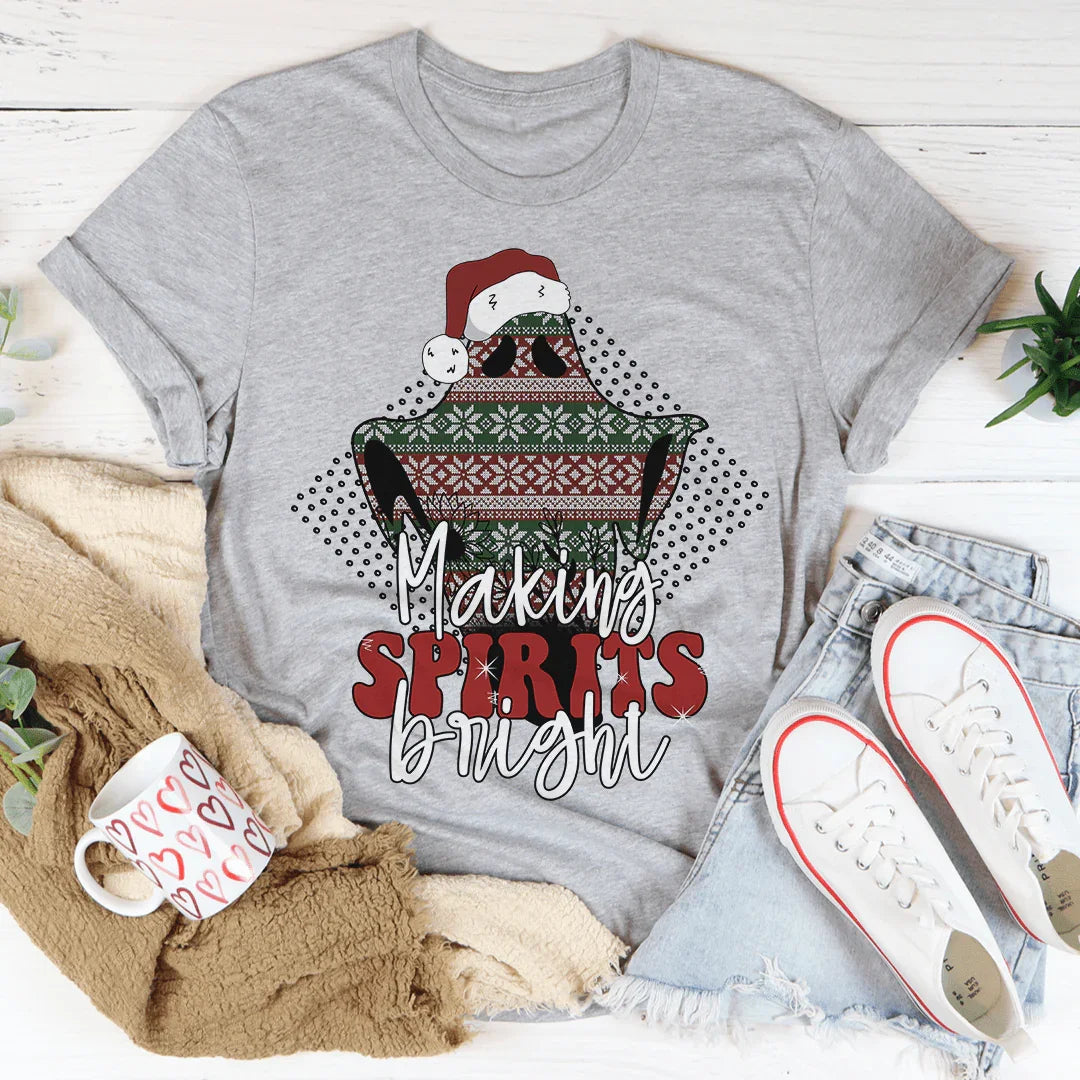 Making Spirits Bright Tee Athletic Heather / S Peachy Sunday T-Shirt