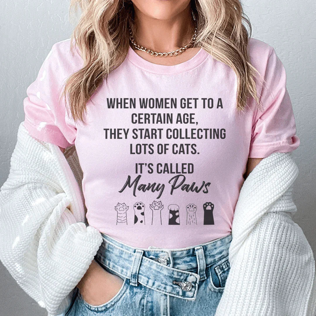 Many Paws Tee Pink / S Peachy Sunday T-Shirt