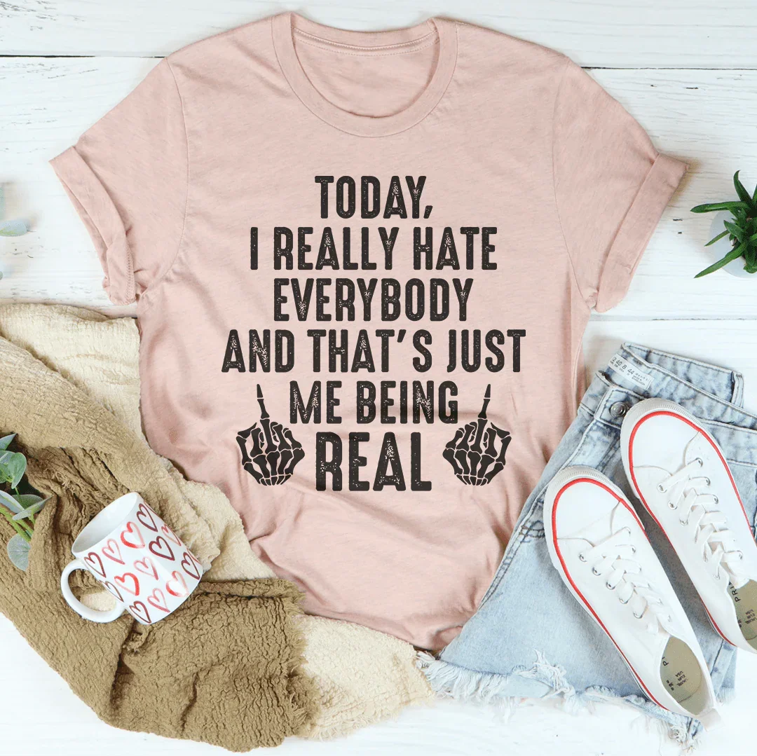 Me Being Real Tee Peachy Sunday T-Shirt