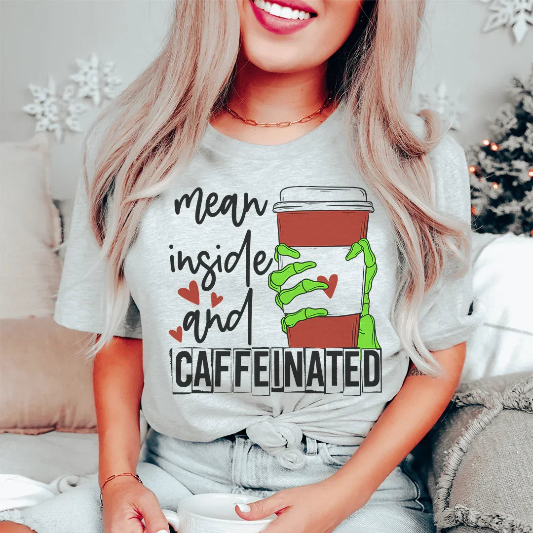 Mean Inside And Caffeinated Tee Athletic Heather / S Peachy Sunday T-Shirt